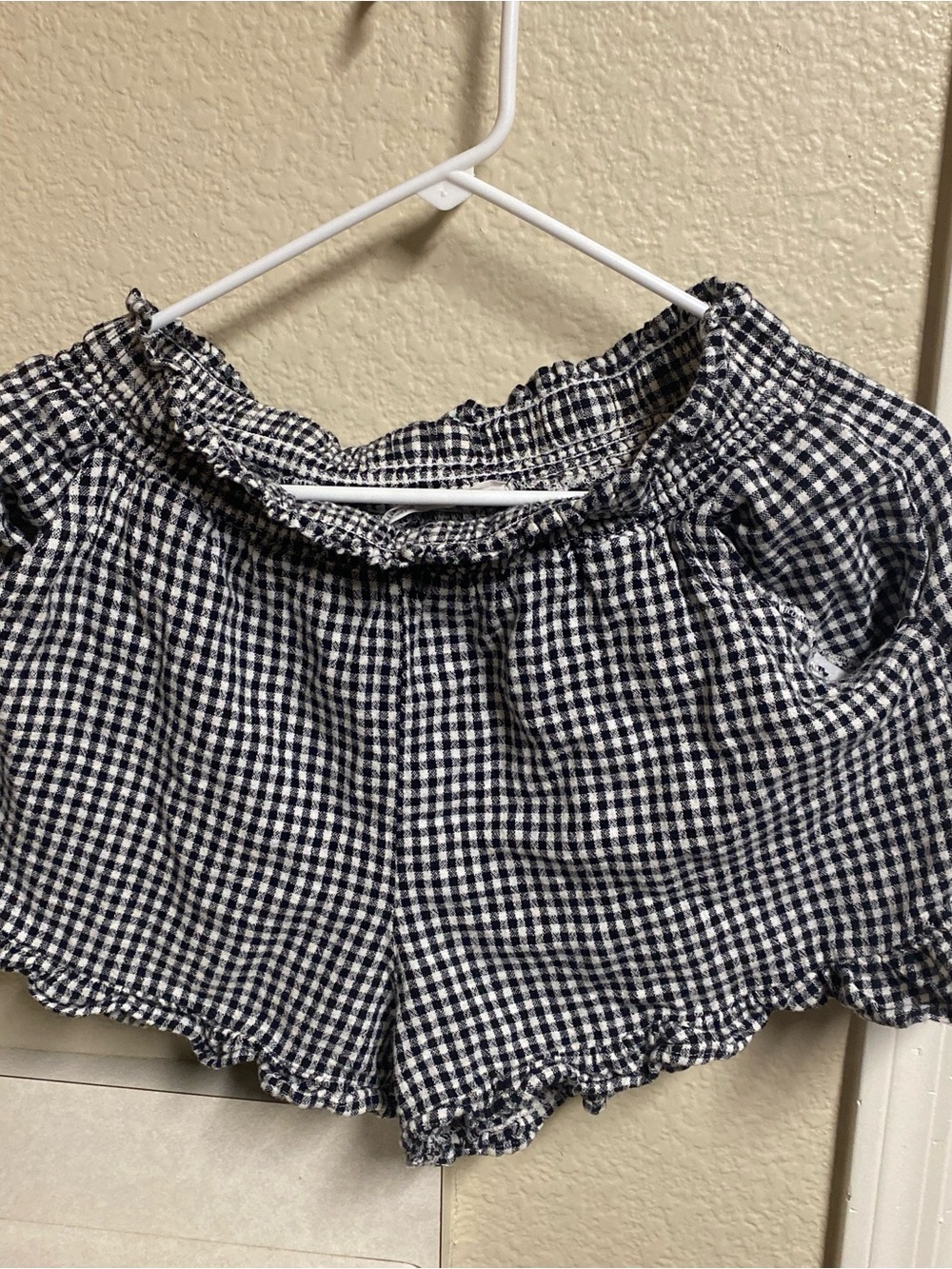 Black & White Checkered Ruffle Shorts Vanilla Star
